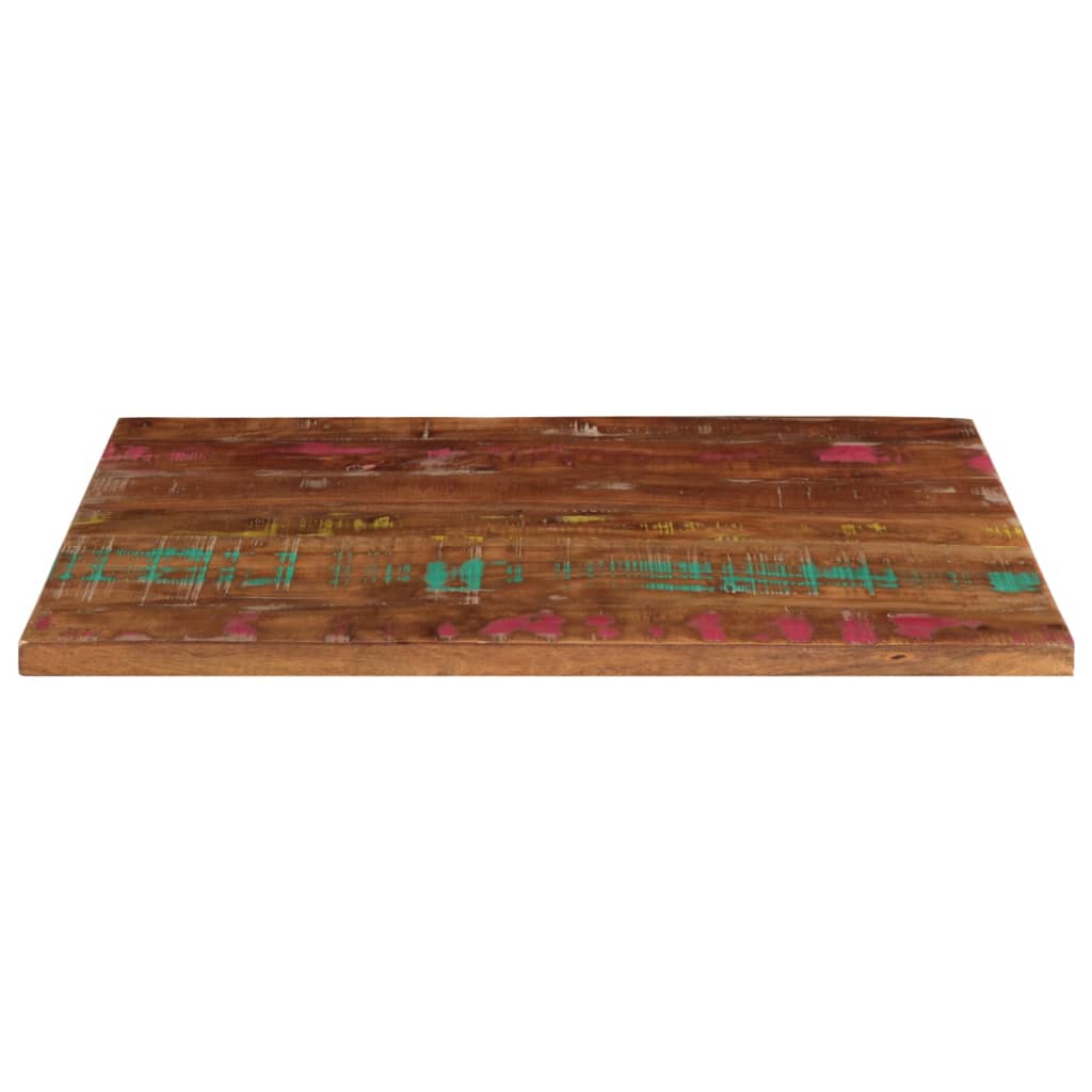 Tafelblad rechthoekig 80x50x3,8 cm massief gerecycled hout