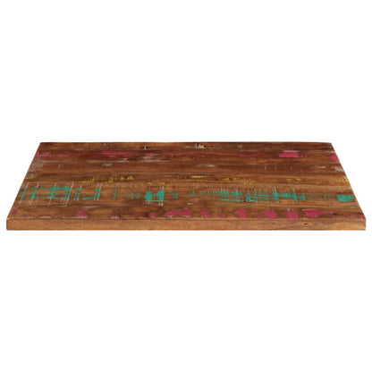 Tafelblad rechthoekig 80x50x3,8 cm massief gerecycled hout