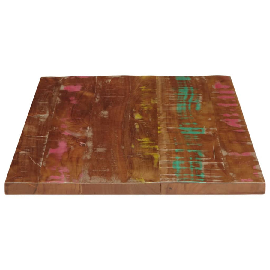 Tafelblad rechthoekig 90x50x3,8 cm massief gerecycled hout