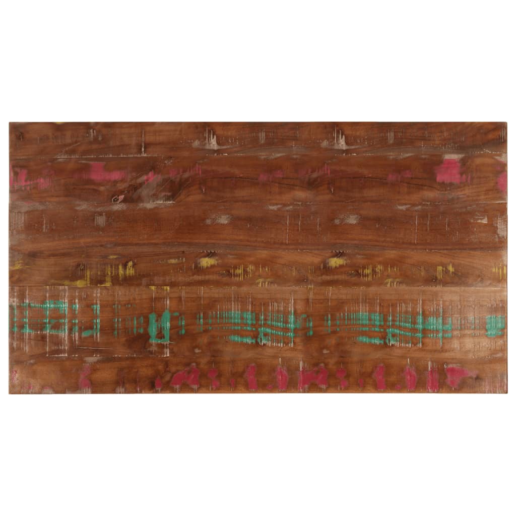 Tafelblad rechthoekig 110x50x3,8 cm massief gerecycled hout