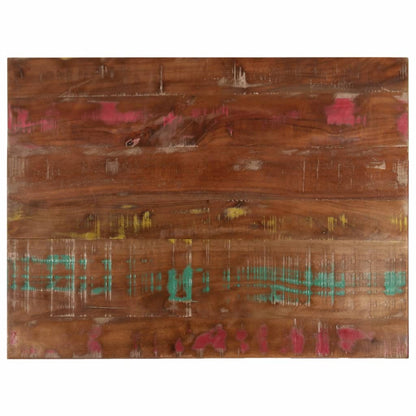 Tafelblad Rechthoekig 80X60X3,8 Cm Massief Gerecycled Hout Gerecycled Hout (Meerkleurig) 38 mm 80 x 60 cm