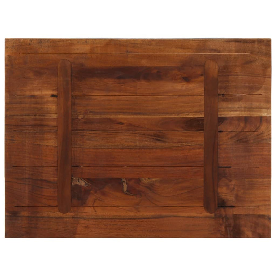 Tafelblad Rechthoekig 80X60X3,8 Cm Massief Gerecycled Hout Gerecycled Hout (Meerkleurig) 38 mm 80 x 60 cm