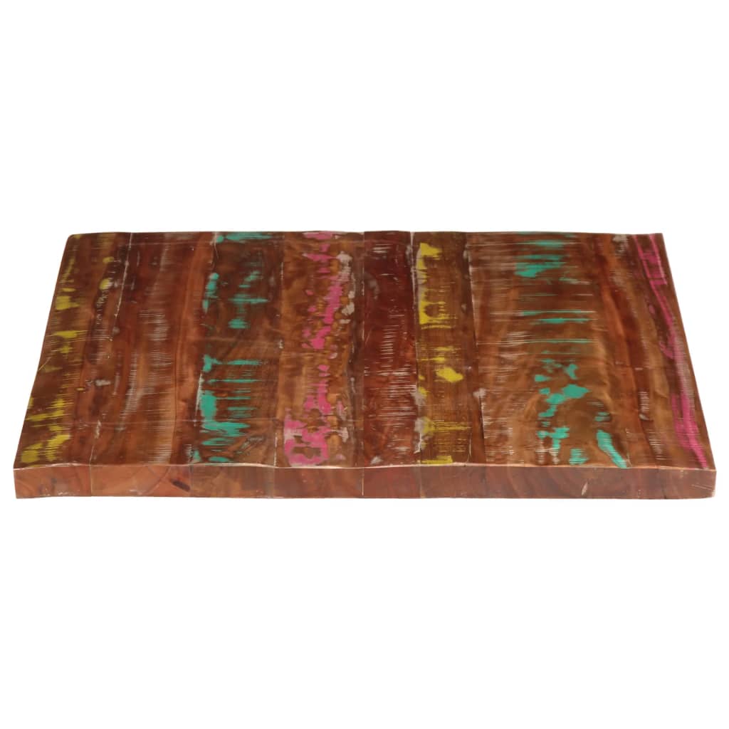 Tafelblad rechthoekig 90x80x3,8 cm massief gerecycled hout