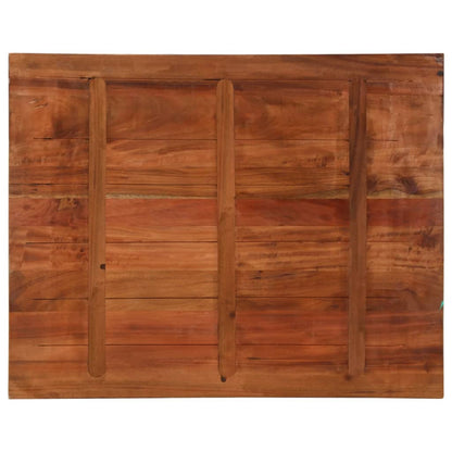 Tafelblad rechthoekig 90x80x3,8 cm massief gerecycled hout