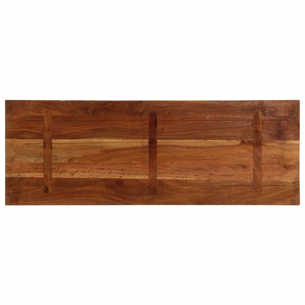 Tafelblad rechthoekig 140x50x2,5 cm massief gerecycled hout