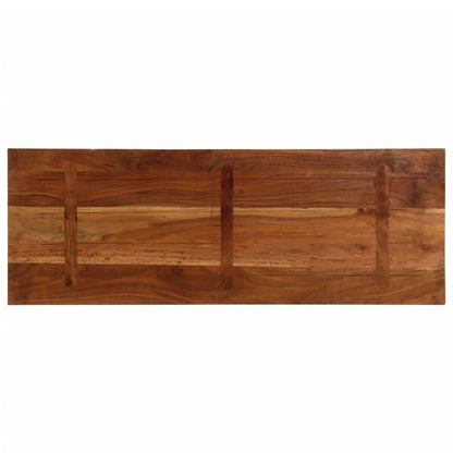 Tafelblad rechthoekig 140x50x2,5 cm massief gerecycled hout
