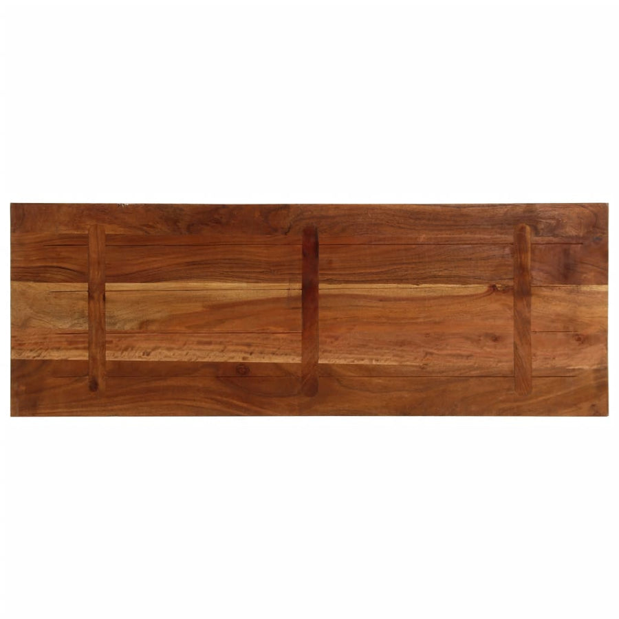 Tafelblad rechthoekig 140x50x2,5 cm massief gerecycled hout