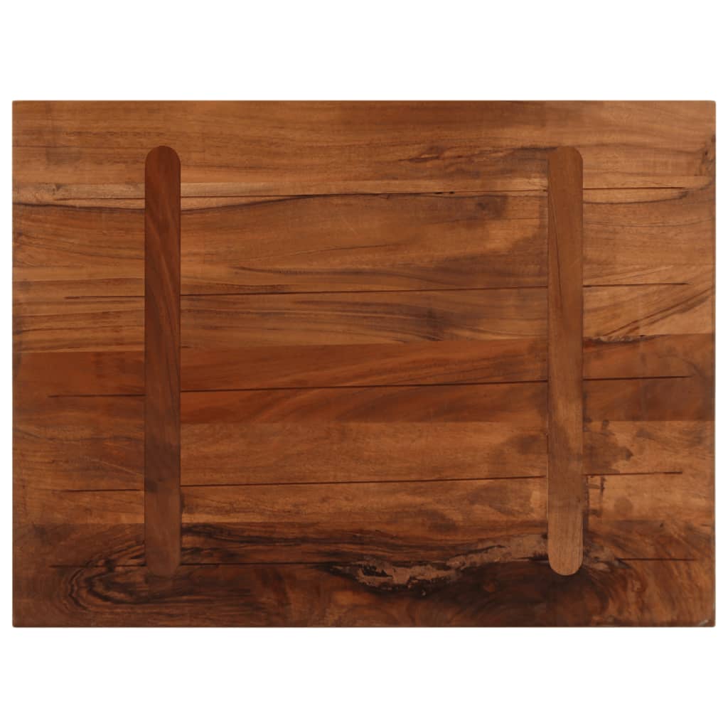 Tafelblad Rechthoekig 80X60X2,5 Cm Bruin 80 x 60 x 2.5 cm massief gerecycled hout