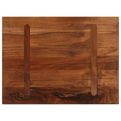 Tafelblad Rechthoekig 80X60X2,5 Cm Bruin 80 x 60 x 2.5 cm massief gerecycled hout