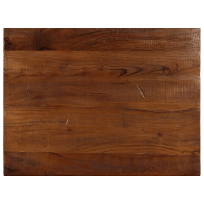 Tafelblad rechthoekig 80x70x2,5 cm massief gerecycled hout