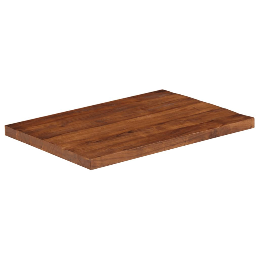 Tafelblad rechthoekig 90x70x2,5 cm massief gerecycled hout