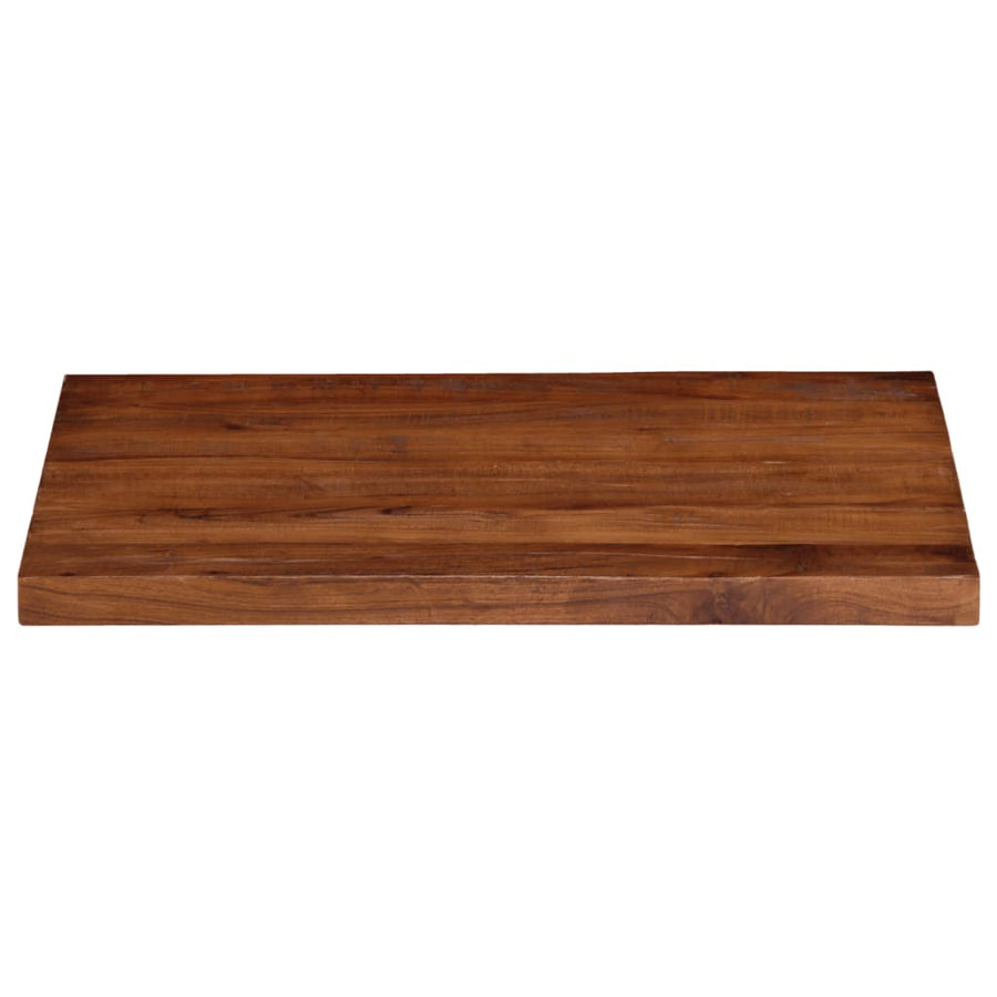 Tafelblad rechthoekig 90x70x2,5 cm massief gerecycled hout