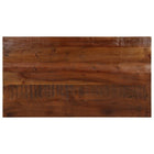 Rectangular tabletop 100x70x2.5 cm solid recycled wood