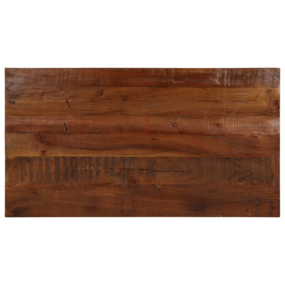 Tafelblad rechthoekig 100x70x2,5 cm massief gerecycled hout