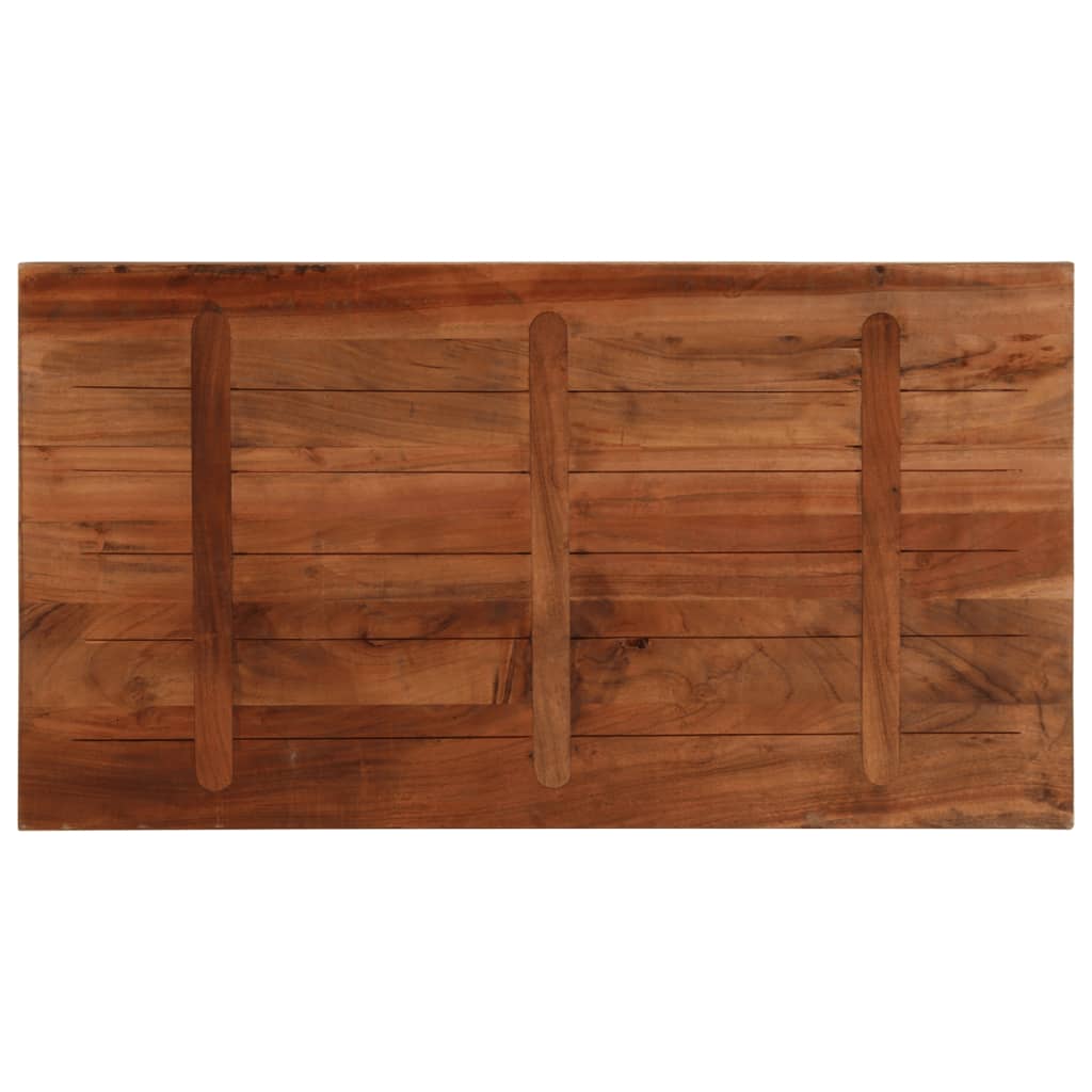 Tafelblad rechthoekig 100x70x2,5 cm massief gerecycled hout