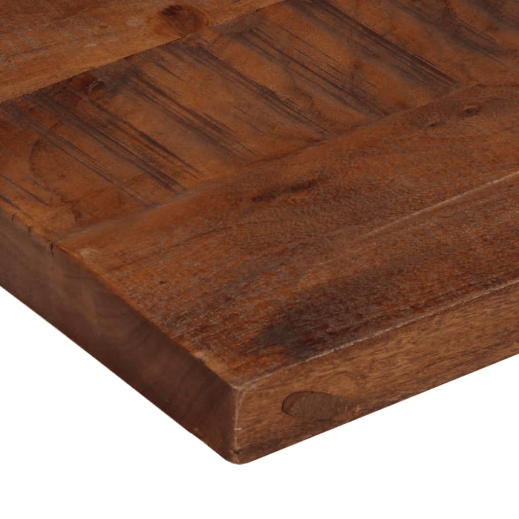 Tafelblad rechthoekig 100x70x2,5 cm massief gerecycled hout