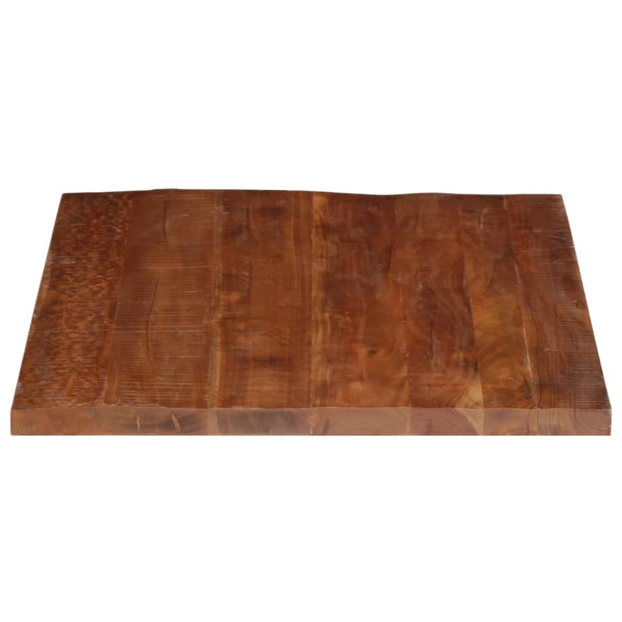 Tafelblad rechthoekig 90x80x2,5 cm massief gerecycled hout