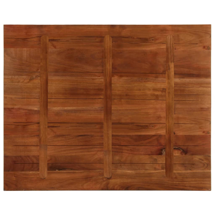 Tafelblad rechthoekig 90x80x2,5 cm massief gerecycled hout