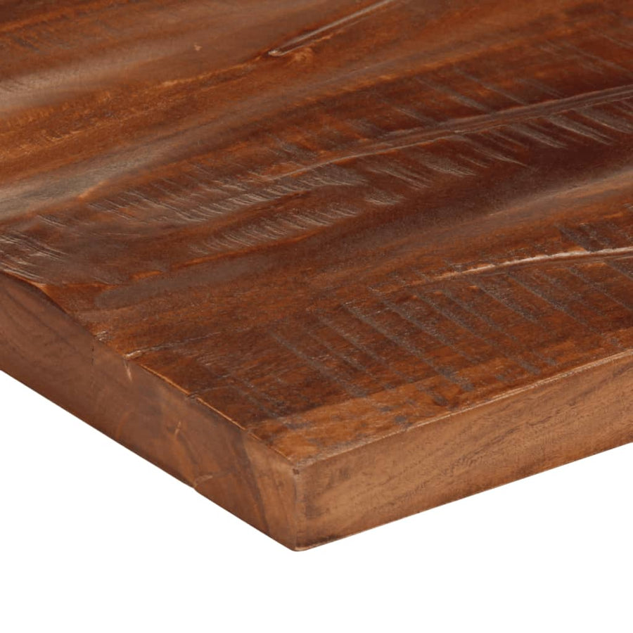 Tafelblad rechthoekig 90x80x2,5 cm massief gerecycled hout