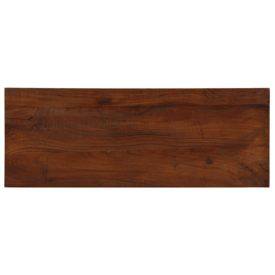 Tafelblad rechthoekig 70x20x3,8 cm massief gerecycled hout