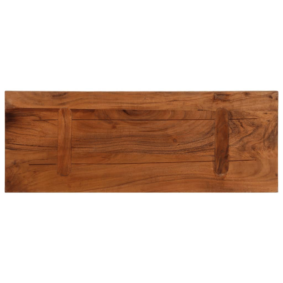 Tafelblad rechthoekig 80x20x3,8 cm massief gerecycled hout