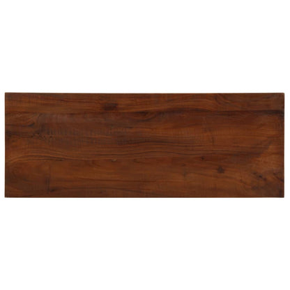 Tafelblad rechthoekig 90x20x3,8 cm massief gerecycled hout
