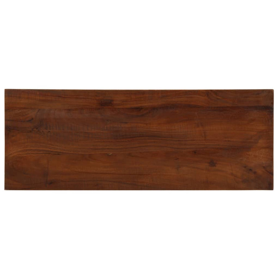 Tafelblad rechthoekig 90x20x3,8 cm massief gerecycled hout