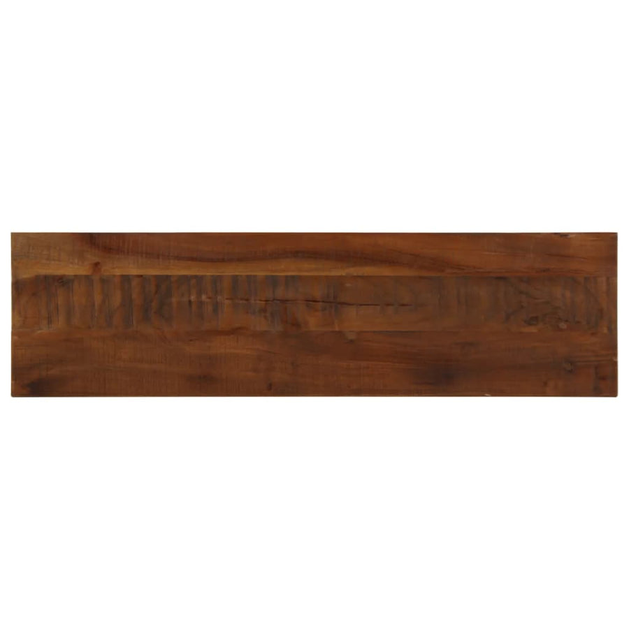 Tafelblad rechthoekig 100x20x3,8 cm massief gerecycled hout