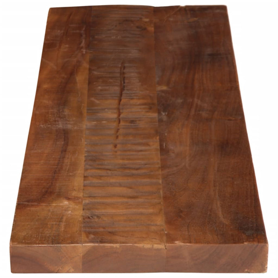Tafelblad rechthoekig 100x20x3,8 cm massief gerecycled hout