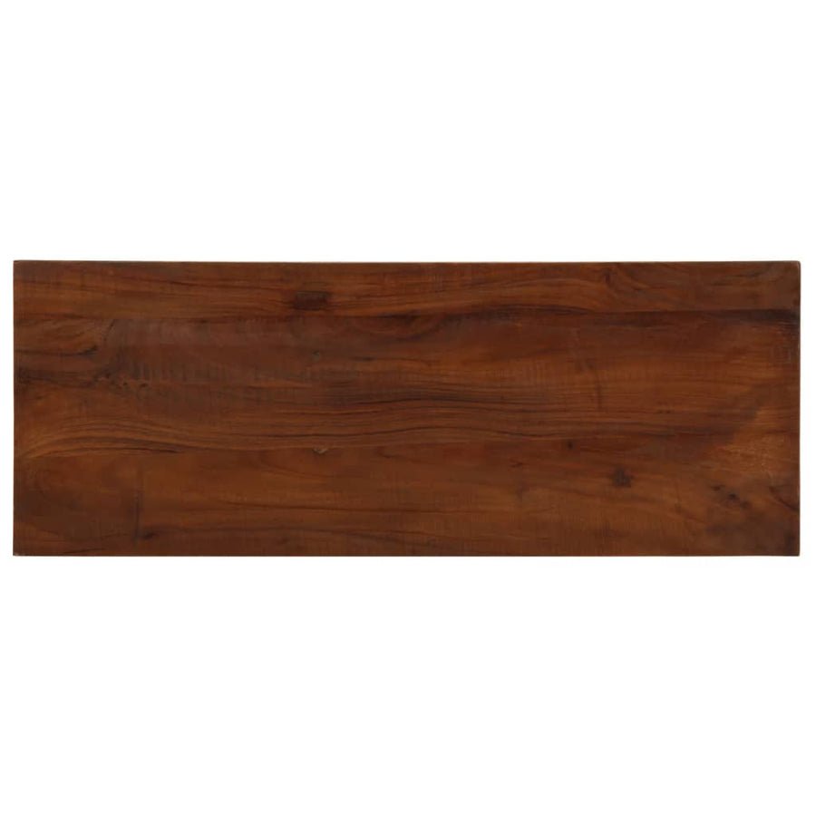 Tafelblad rechthoekig 70x30x3,8 cm massief gerecycled hout