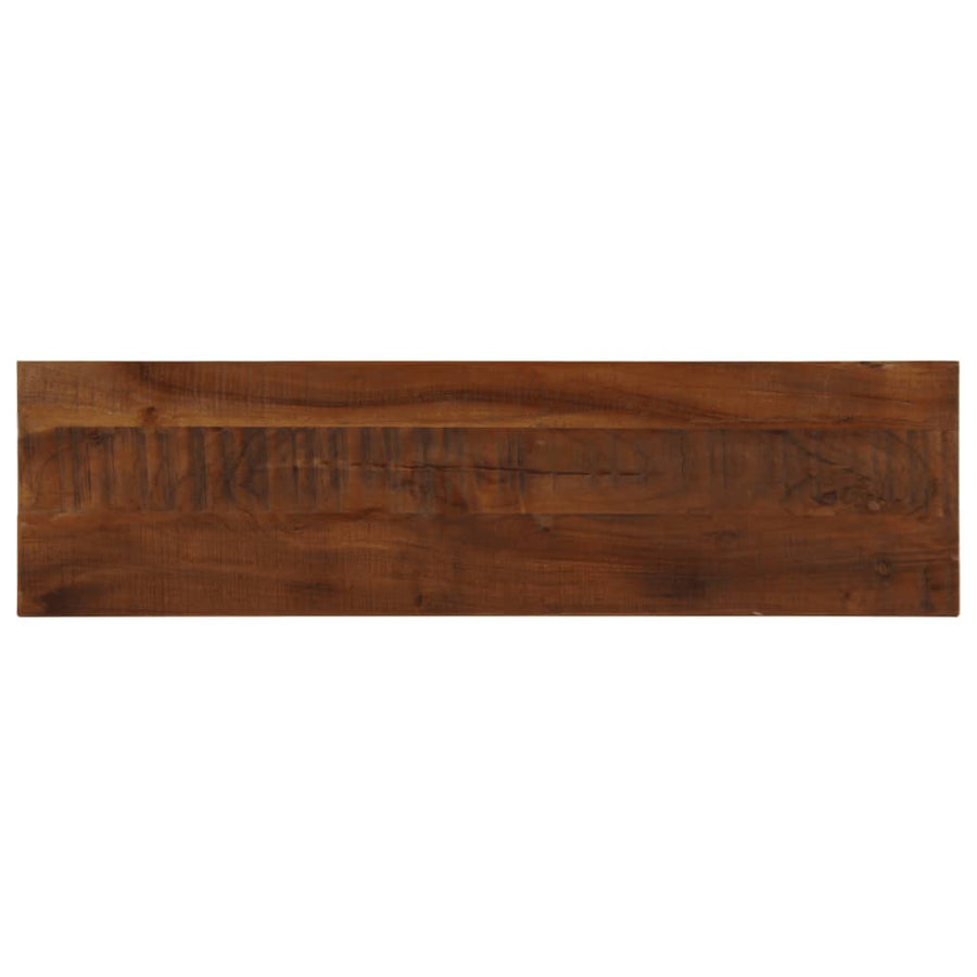 Tafelblad rechthoekig 110x30x3,8 cm massief gerecycled hout