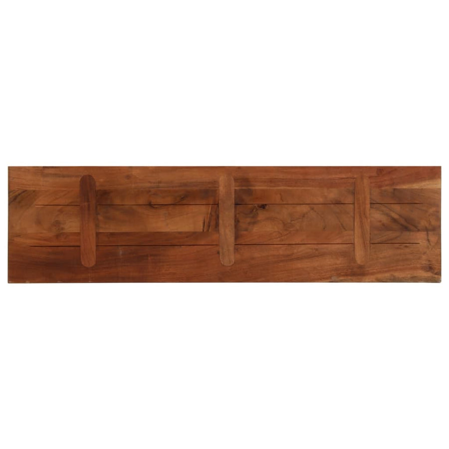 Tafelblad rechthoekig 110x30x3,8 cm massief gerecycled hout