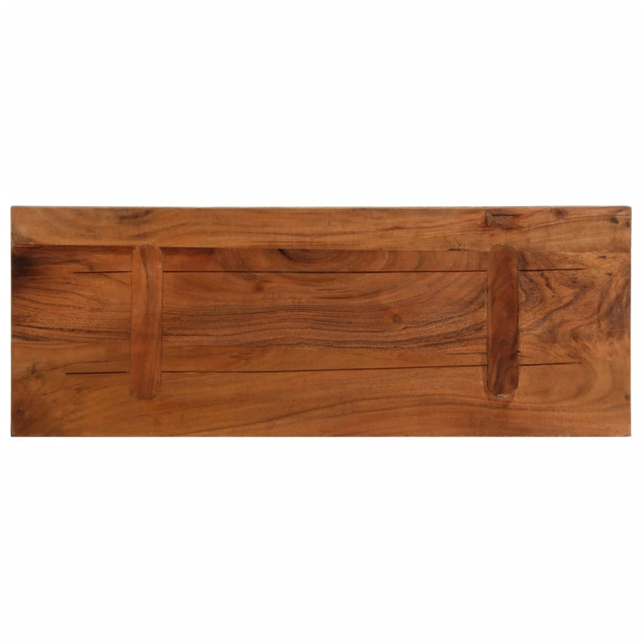 Tafelblad rechthoekig 90x40x3,8 cm massief gerecycled hout