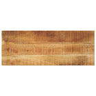 Rectangular table top 70x20x2.5 cm solid rough mango wood