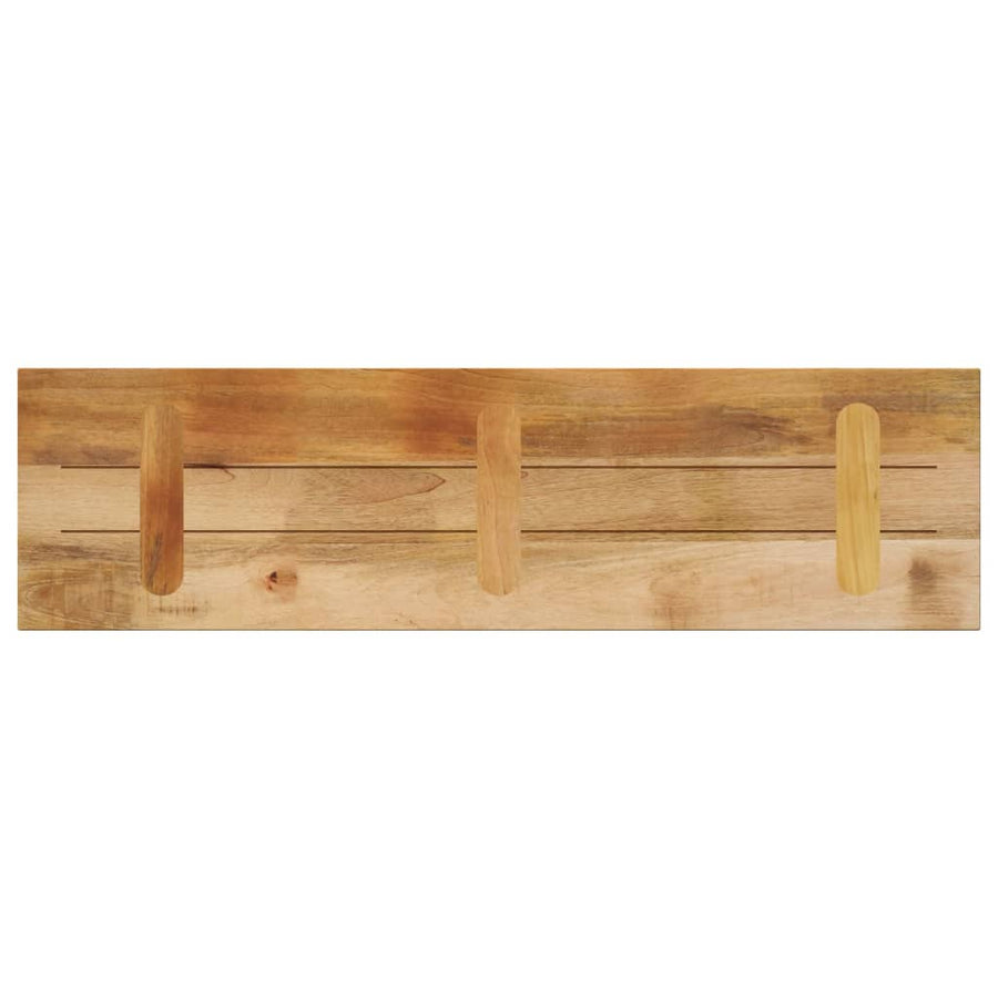 Tafelblad rechthoekig 120x20x2,5 cm massief ruw mangohout