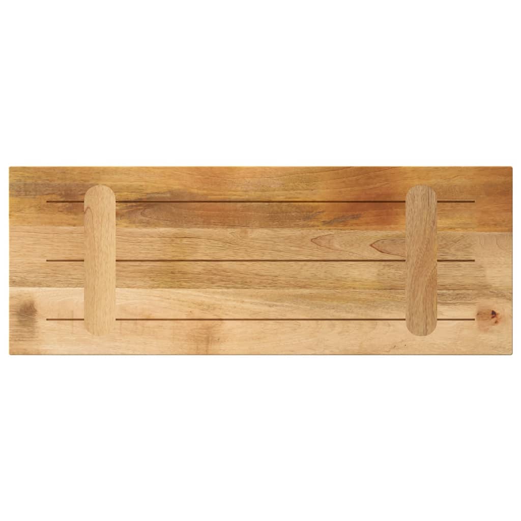 Tafelblad Rechthoekig 90X30X2,5 Cm Naturel 25 mm 90 x 30 cm Massief ruw mangohout