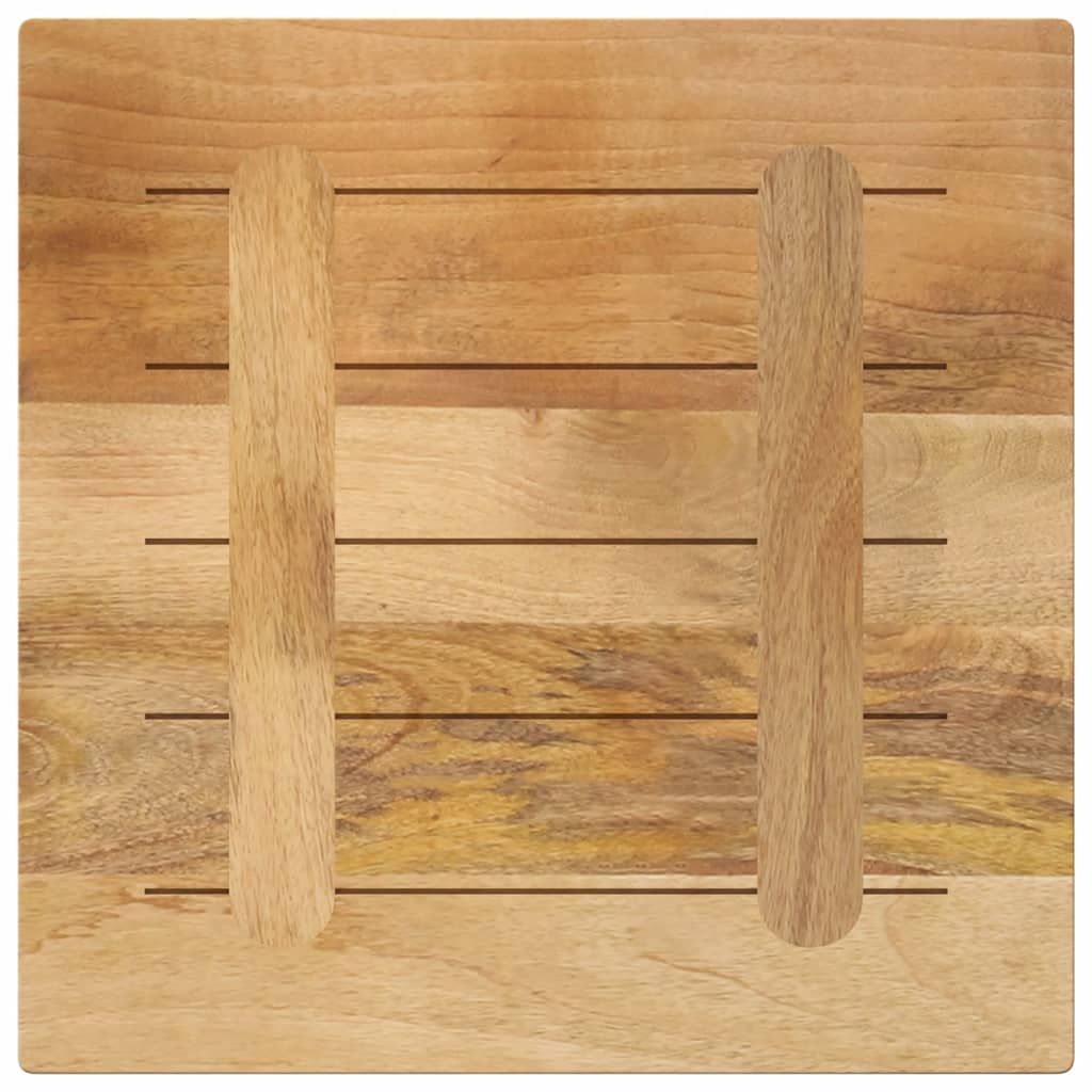 Tafelblad vierkant 60x60x2,5 cm massief ruw mangohout