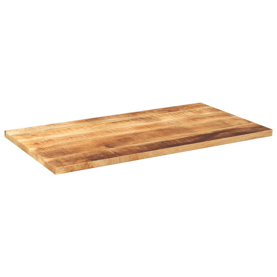 Tafelblad rechthoekig 100x60x1,5 cm massief ruw mangohout