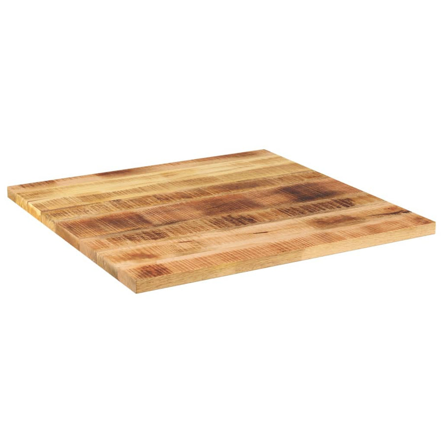 Tafelblad Vierkant 80X80X1,5 Cm Massief Ruw Mangohout Ruw Mangohout (Naturel) 15 mm 80 x 80 cm
