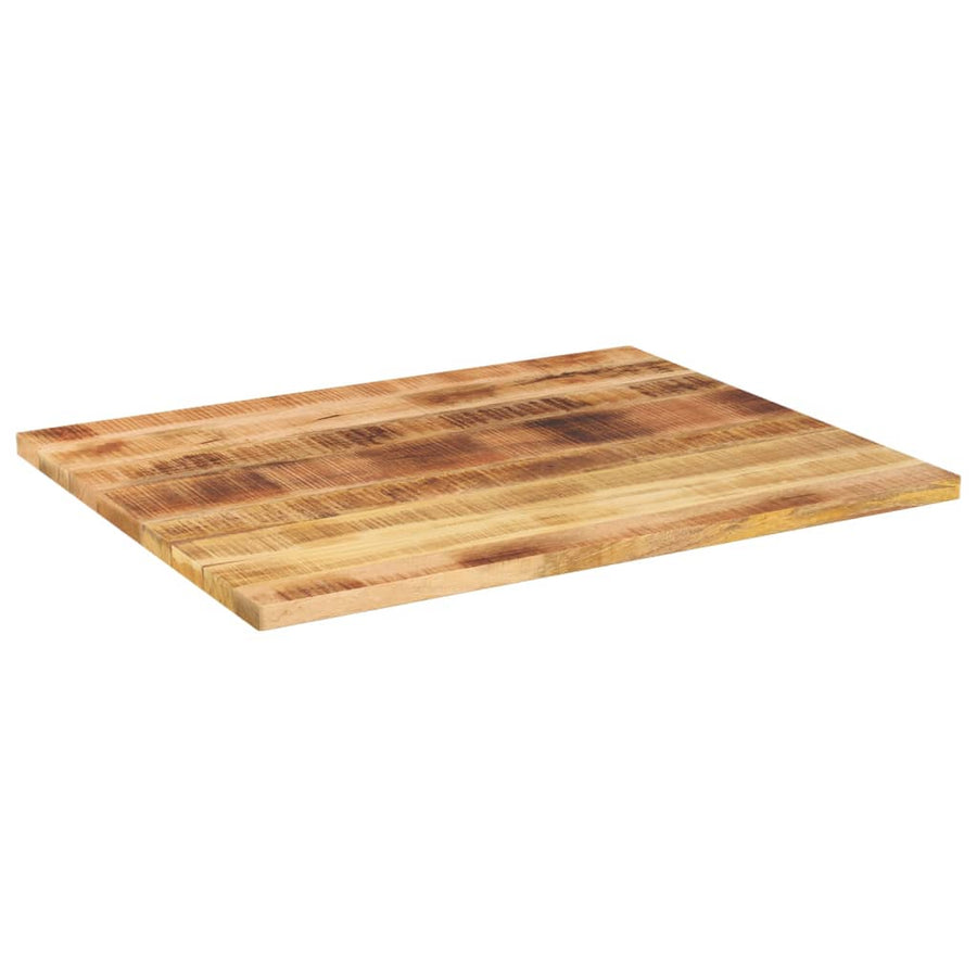 Tafelblad Rechthoekig 90X80X2,5 Cm Massief Ruw Mangohout Ruw Mangohout (Naturel) 25 mm 90 x 80 cm