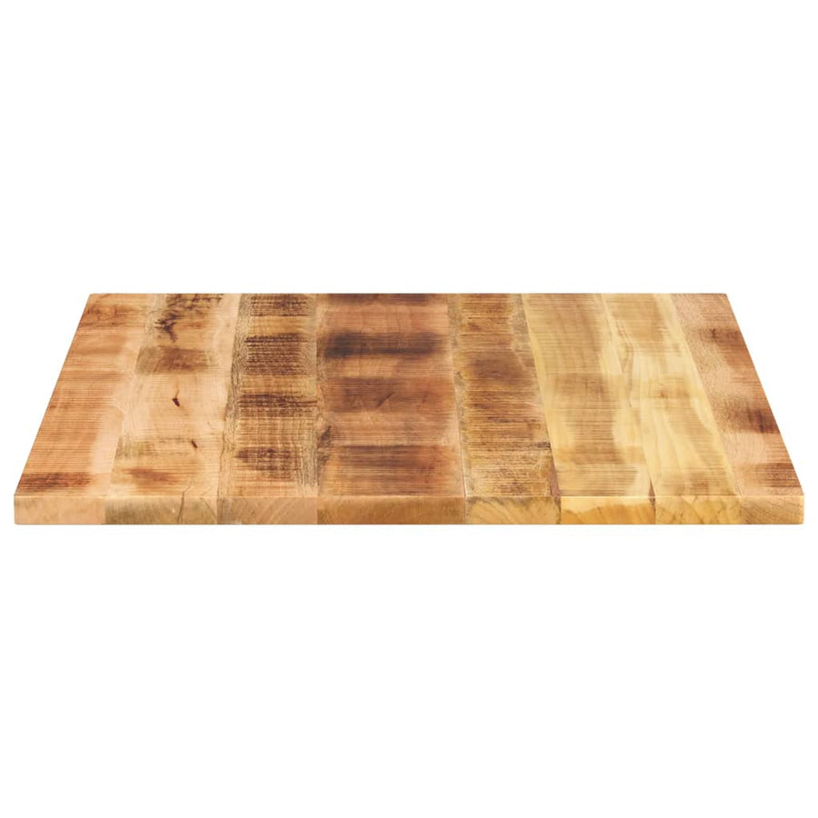 Tafelblad Rechthoekig 90X80X2,5 Cm Massief Ruw Mangohout Ruw Mangohout (Naturel) 25 mm 90 x 80 cm
