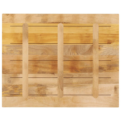 Tafelblad Rechthoekig 90X80X2,5 Cm Massief Ruw Mangohout Ruw Mangohout (Naturel) 25 mm 90 x 80 cm