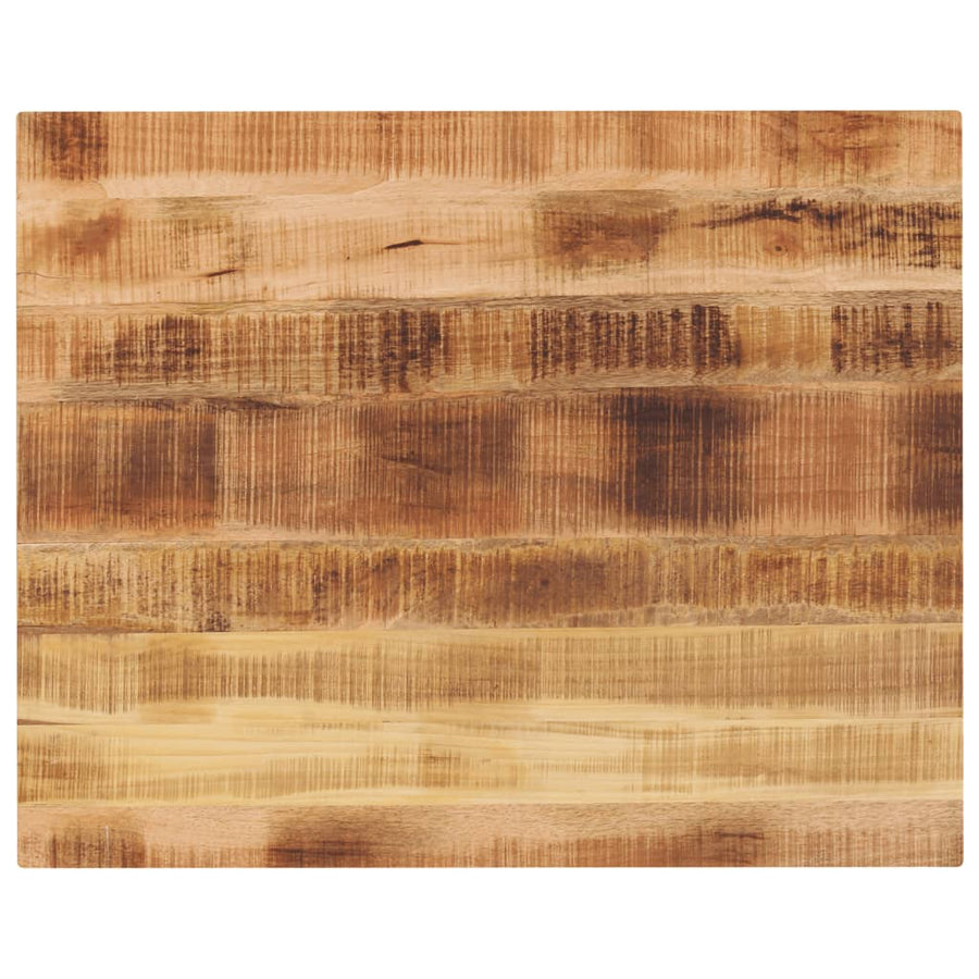Tafelblad Rechthoekig 100X80X2,5 Cm Massief Ruw Mangohout Ruw Mangohout (Naturel) 25 mm 100 x 80 cm