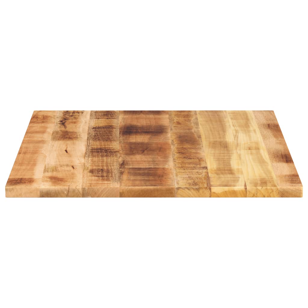 Tafelblad Rechthoekig 100X80X2,5 Cm Massief Ruw Mangohout Ruw Mangohout (Naturel) 25 mm 100 x 80 cm