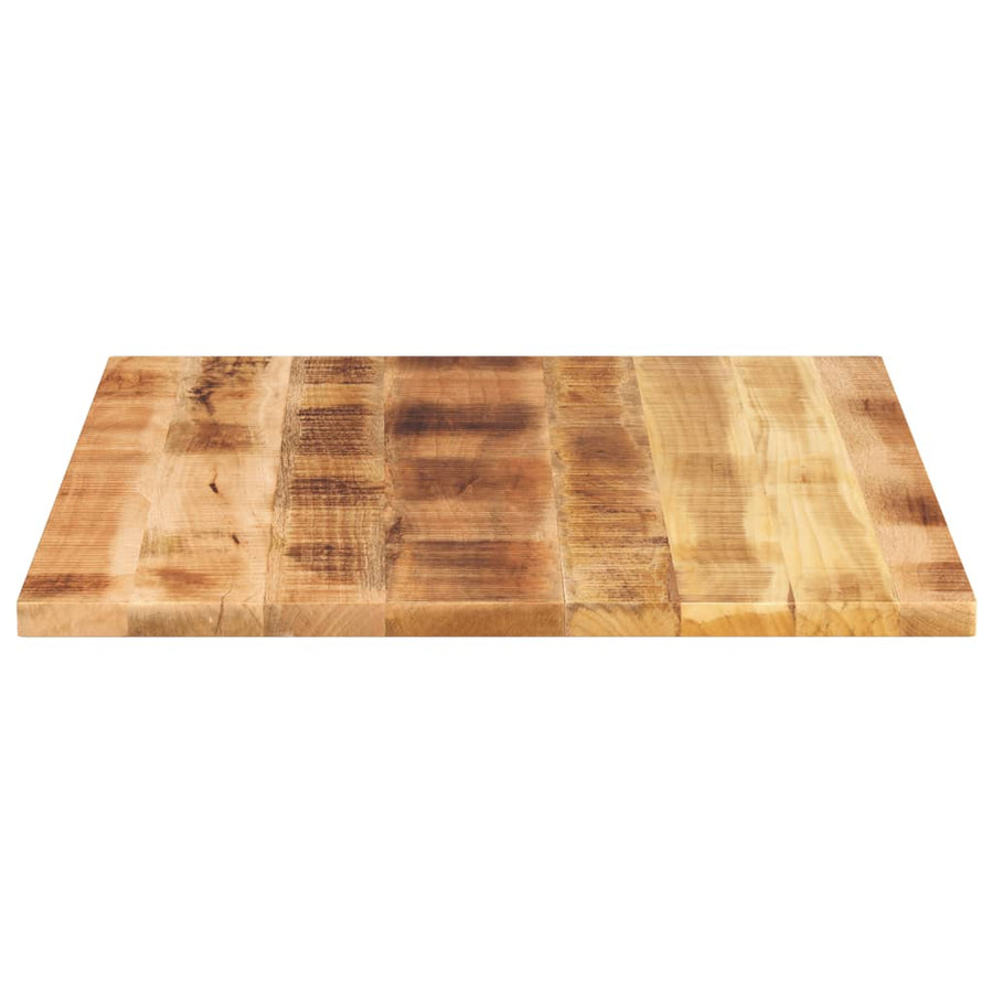 Tafelblad Rechthoekig 100X80X2,5 Cm Massief Ruw Mangohout Ruw Mangohout (Naturel) 25 mm 100 x 80 cm