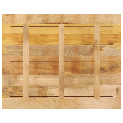 Tafelblad Rechthoekig 100X80X2,5 Cm Massief Ruw Mangohout Ruw Mangohout (Naturel) 25 mm 100 x 80 cm