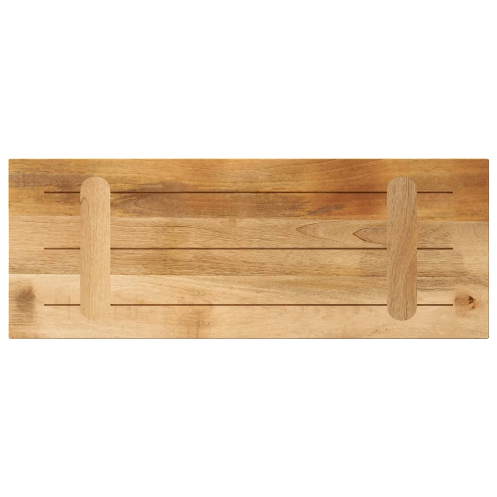 Tafelblad rechthoekig 80x30x3,8 cm massief ruw mangohout