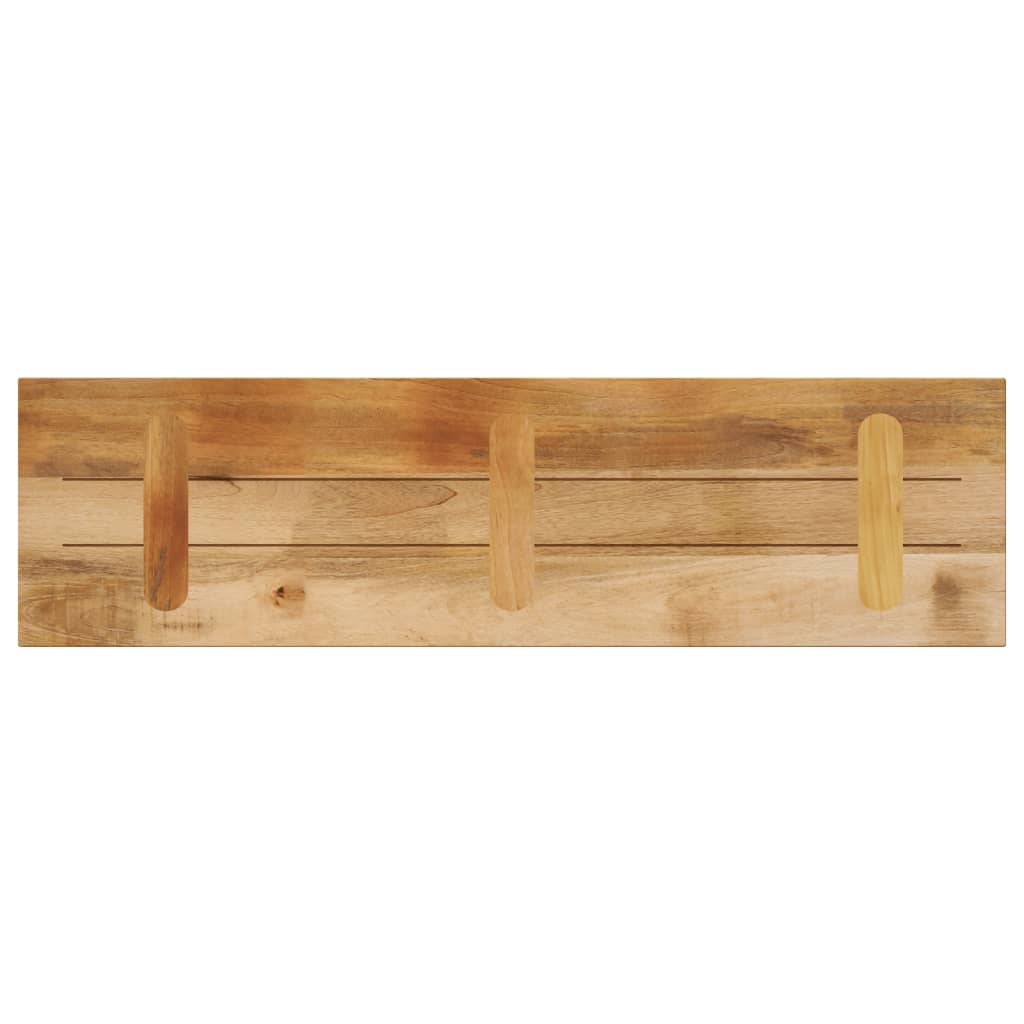 Tafelblad rechthoekig 120x40x3,8 cm massief ruw mangohout