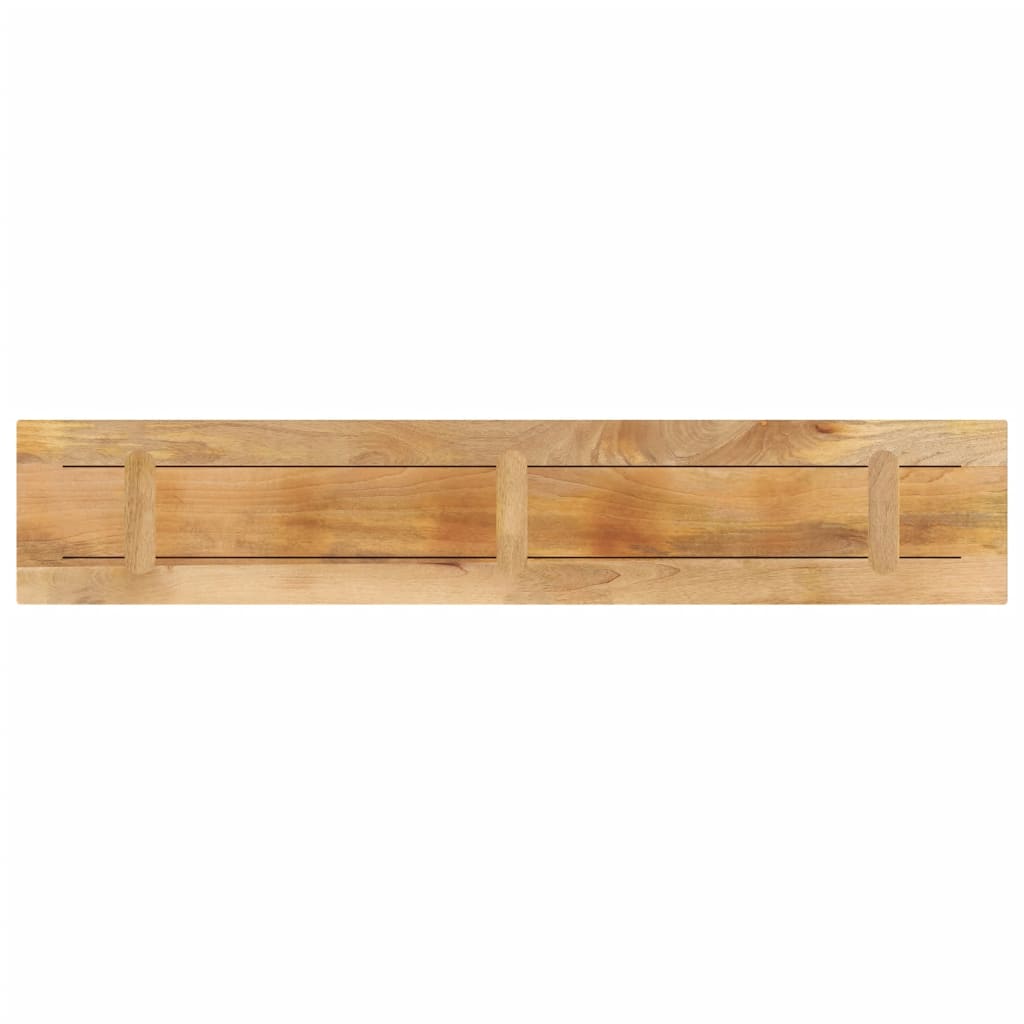 Tafelblad rechthoekig 140x40x3,8 cm massief ruw mangohout