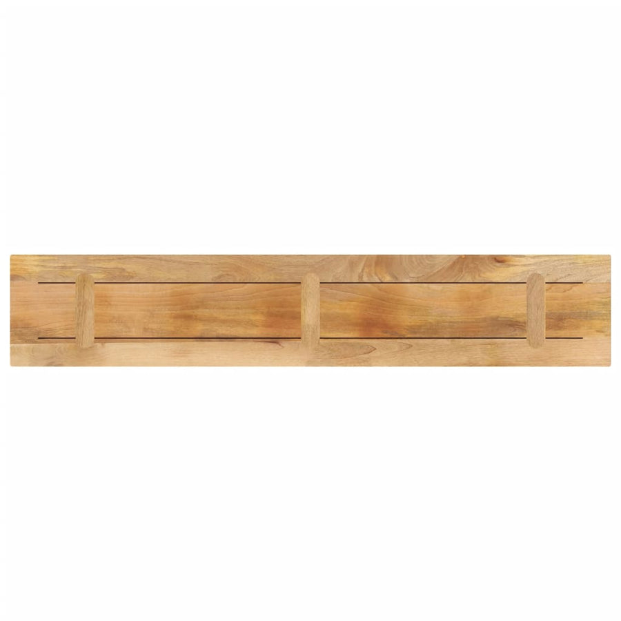 Tafelblad rechthoekig 160x40x3,8 cm massief ruw mangohout